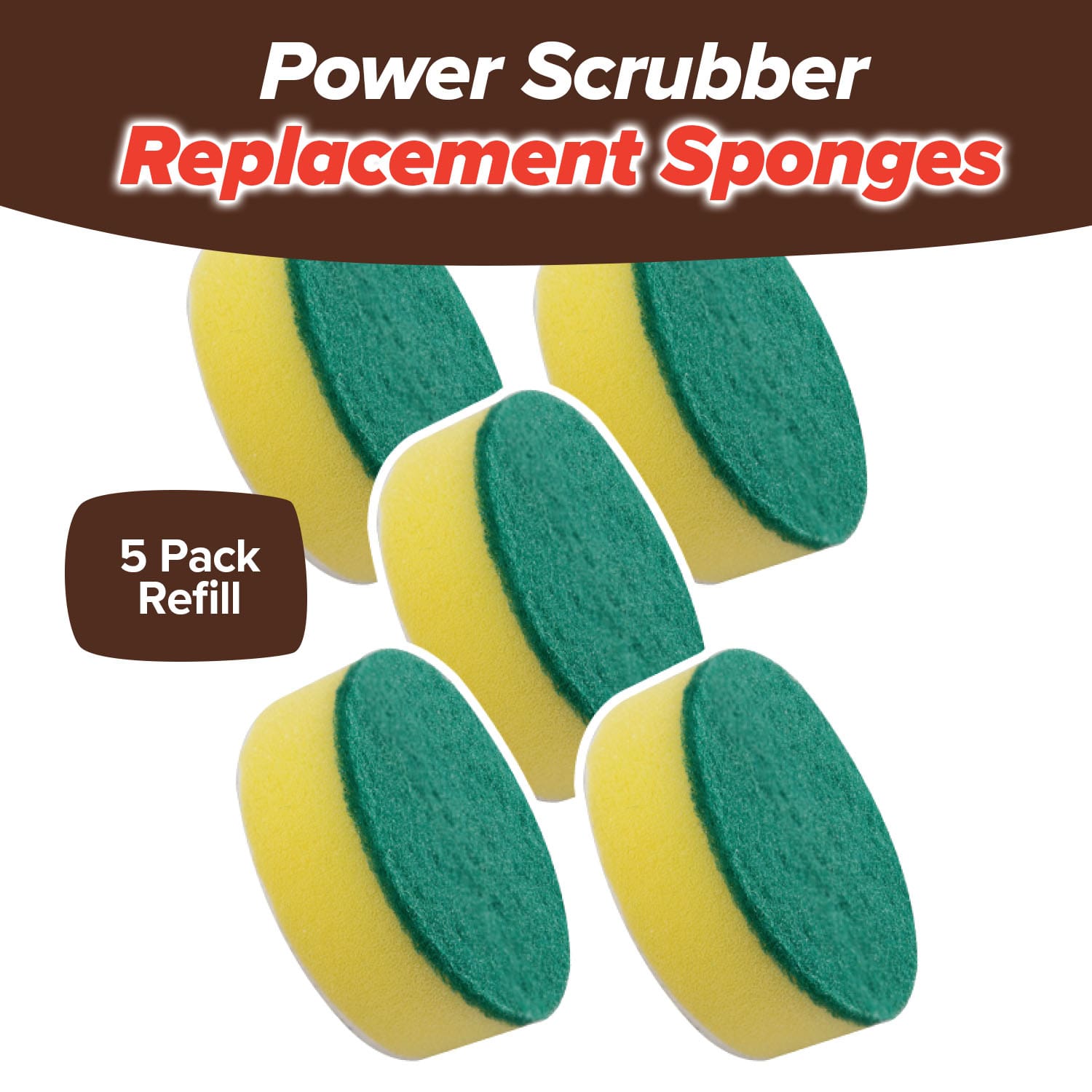 Additional Heavy-Duty Scouring Sponges - Value 5 Pack